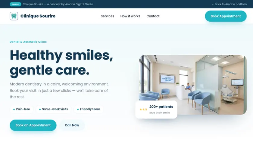 Clinic Website Demo