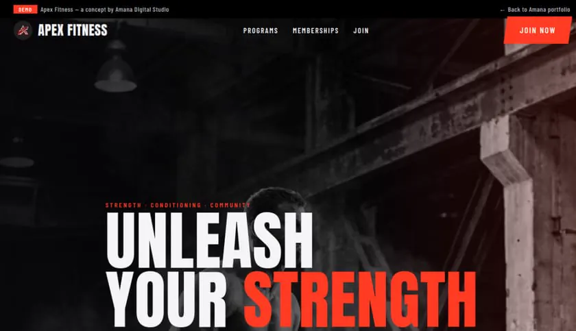 Gym Website Demo