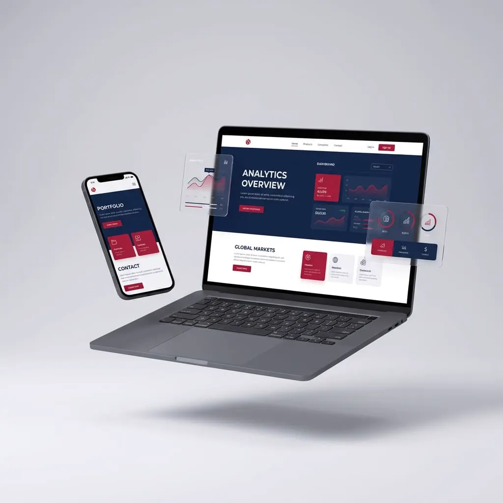 Site web sur ordinateur et téléphone, préparé pour le référencement Google par Amana Digital USA à Agadir