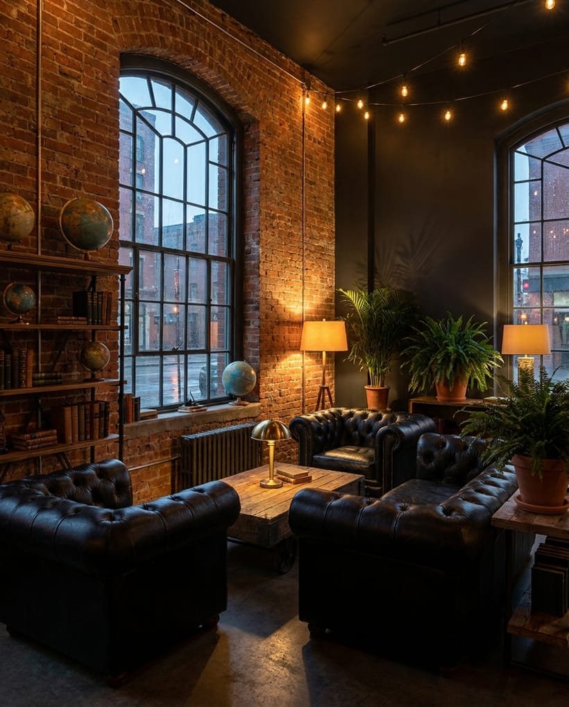 Industrial chic lounge